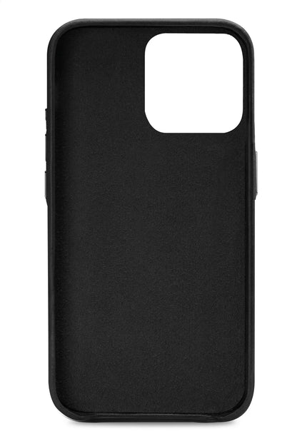 Senza Pure Leather Cover With Card Slot Apple Iphone 14 Pro Deep Black - Essentify