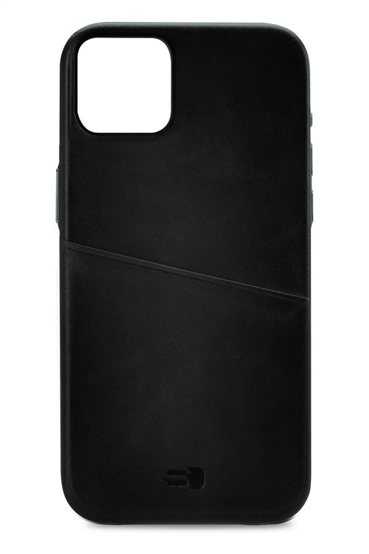 Senza Pure Leather Cover With Card Slot Apple Iphone 14 Plus Deep Black - Essentify