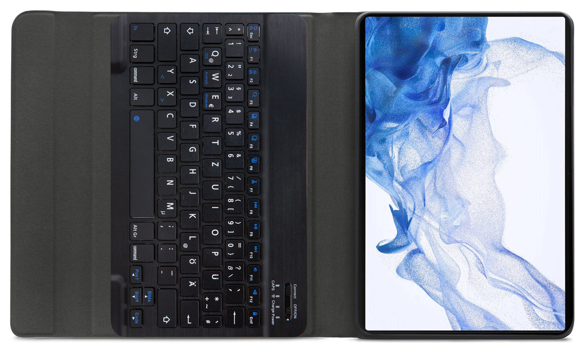 Mobilize Detachable Bluetooth Keyboard Case Samsung Galaxy Tab S7+/S8+ 12.4 Black Qwertz - Essentify