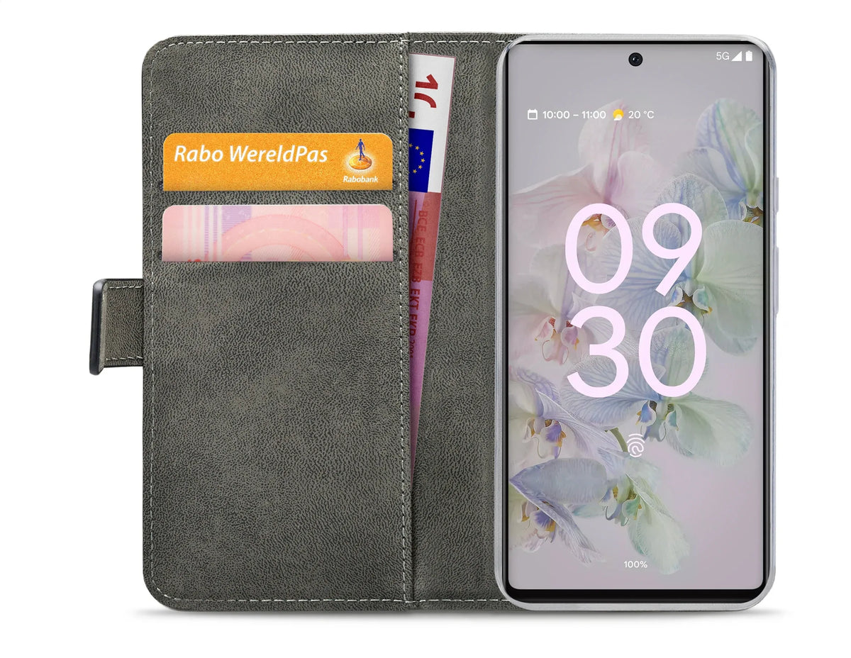 Mobilize Classic Gelly Wallet Book Case Google Pixel 6A Black - Essentify