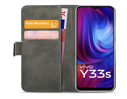 Mobilize Classic Gelly Wallet Book Case Vivo Y33S Black - Essentify