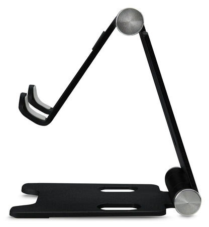 Mobilize Foldable Aluminium Phone Holder Black - Essentify