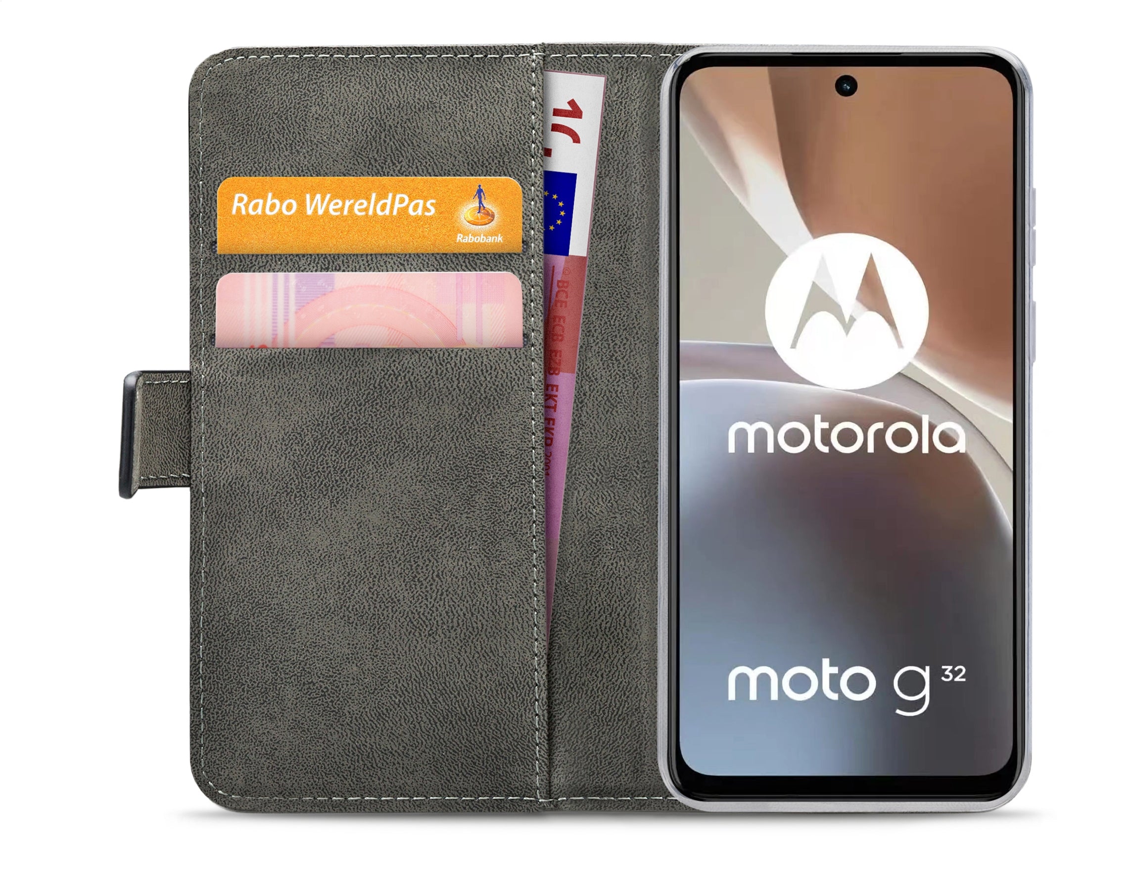 Mobilize Classic Gelly Wallet Book Case Motorola Moto G32 Black