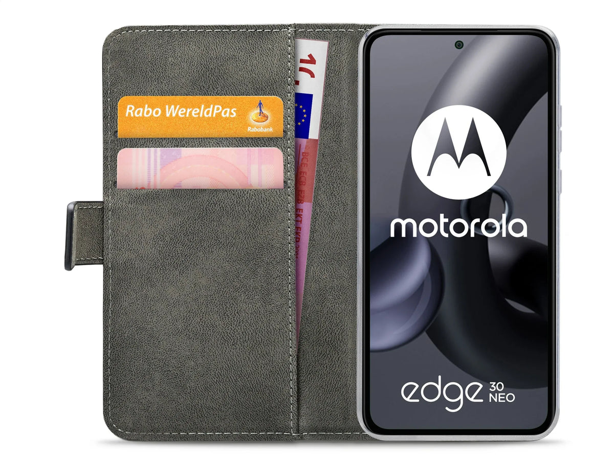 Mobilize Classic Gelly Wallet Book Case Motorola Edge 30 Neo Black - Essentify