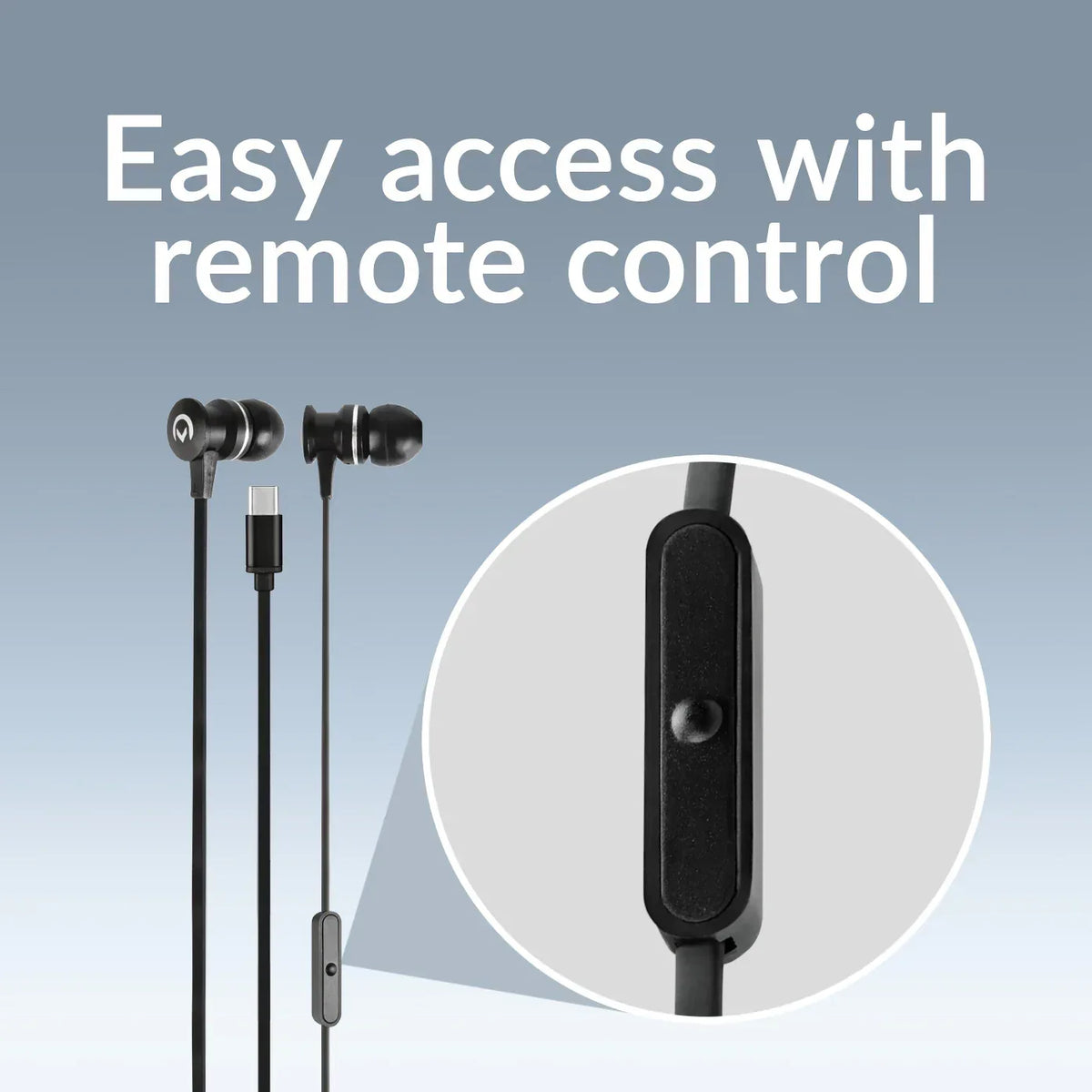 Mobilize In-Ear Stereo Headset With Remote Usb-C Black - Essentify