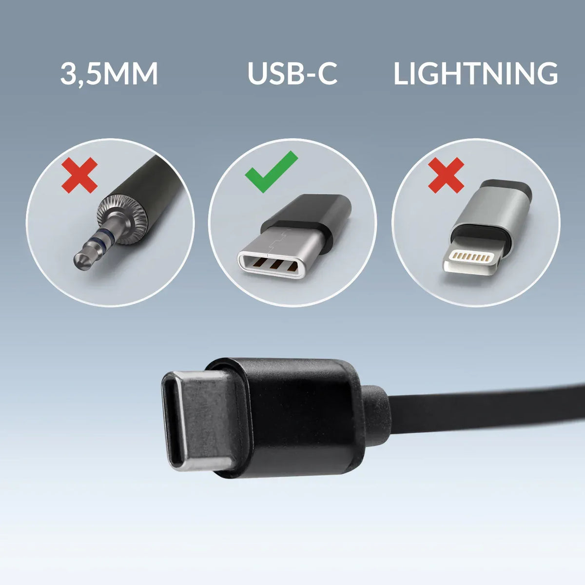 Mobilize In-Ear Stereo Headset With Remote Usb-C Black - Essentify