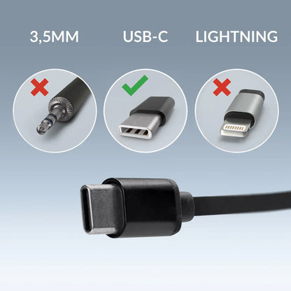 Mobilize In-Ear Stereo Headset With Remote Usb-C Black - Essentify