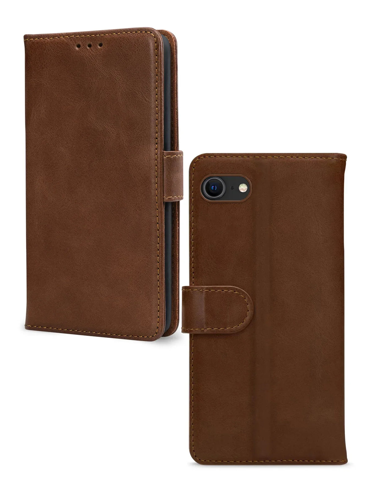 Mobilize Leather Wallet Apple Iphone 6/6S/7/8/Se (2020/2022) Brown - Essentify