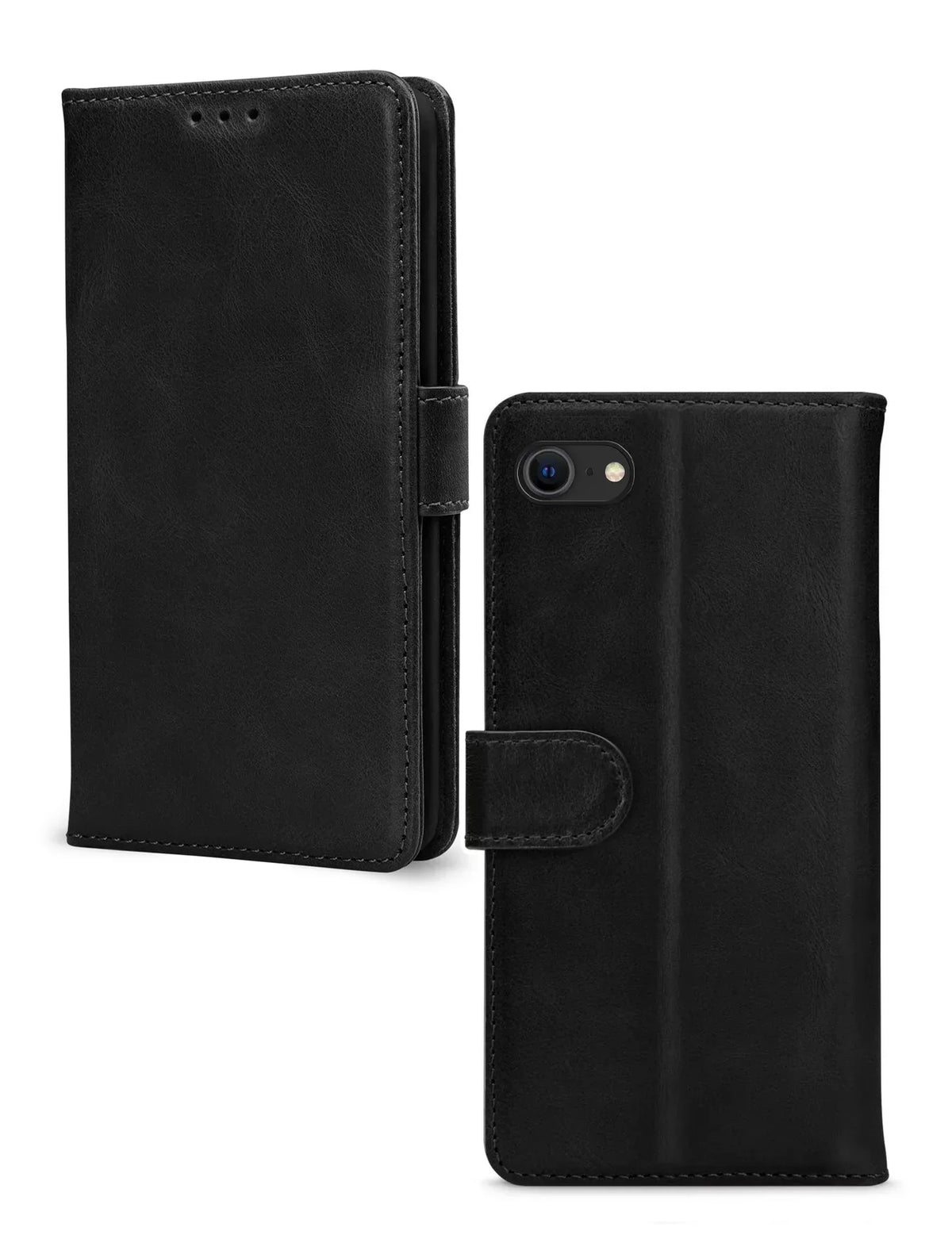 Mobilize Leather Wallet Apple Iphone 6/6S/7/8/Se (2020/2022) Black - Essentify
