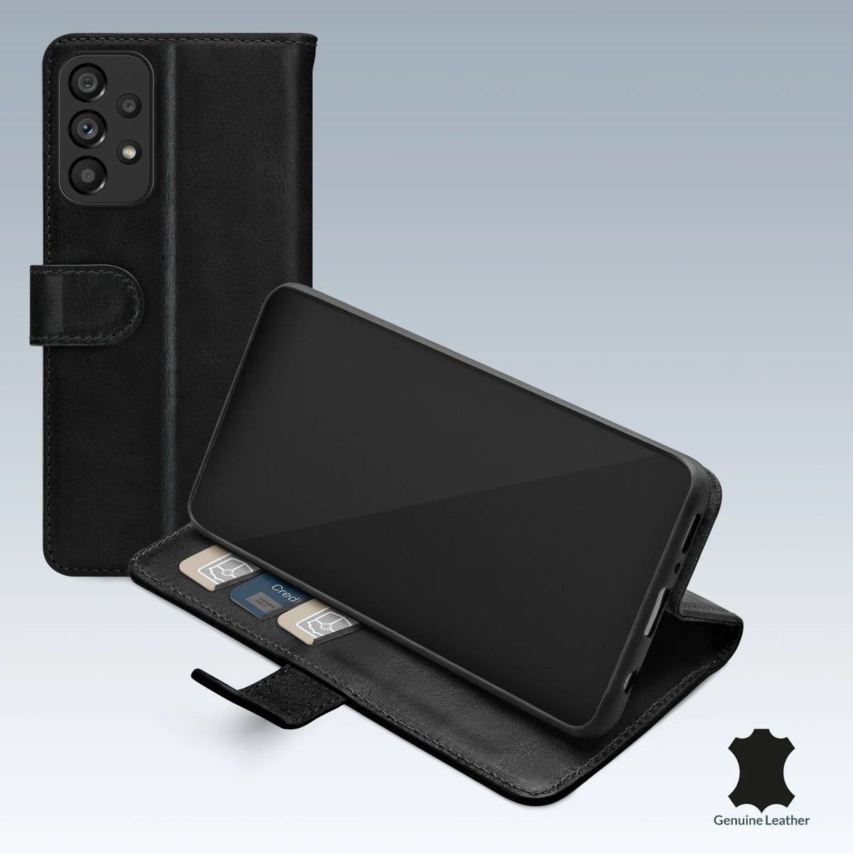 Mobilize Leather Wallet Samsung Galaxy A53 5G Black - Essentify