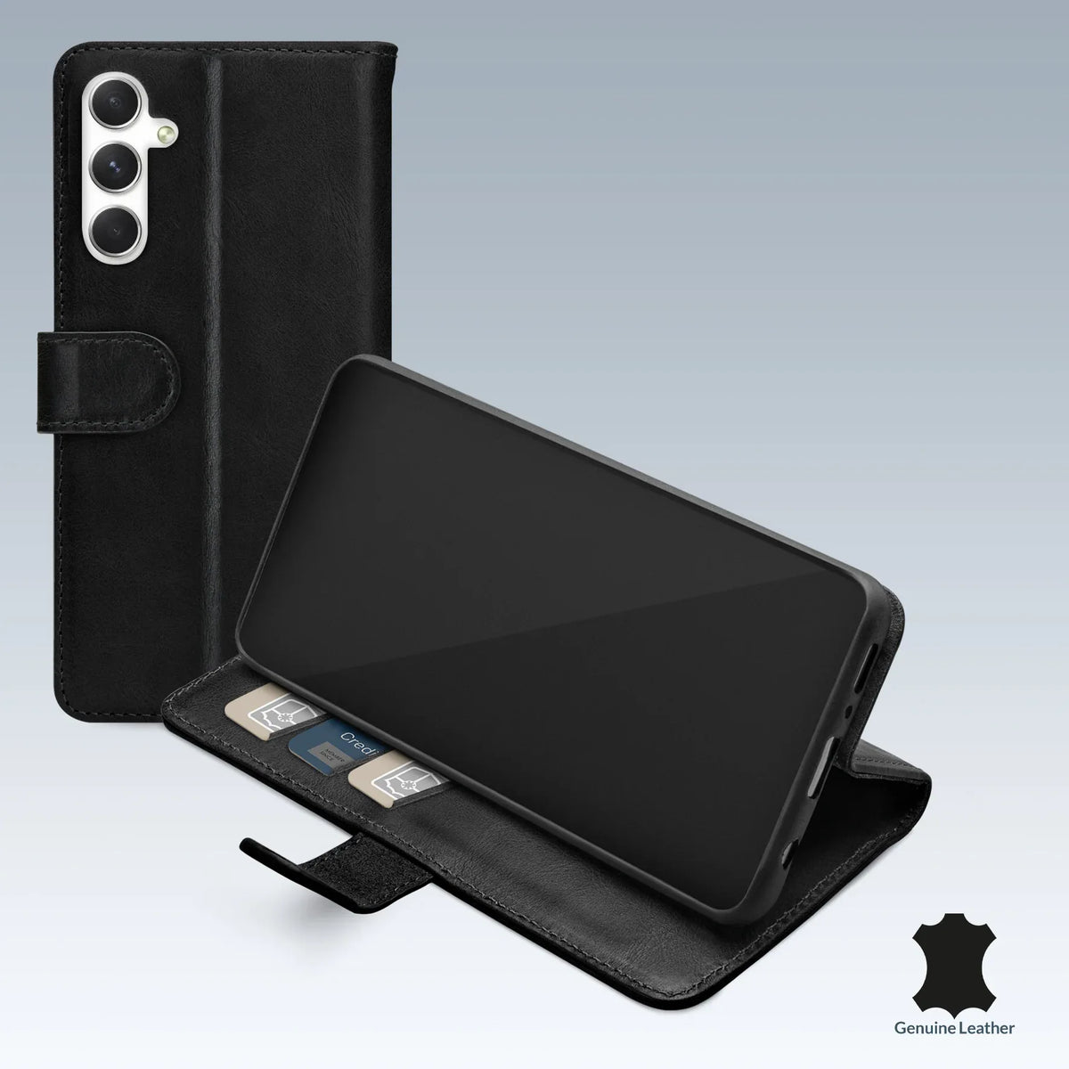 Mobilize Leather Wallet Samsung Galaxy A54 5G Black - Essentify