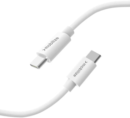 Mobilize Cable Usb-C To Usb-C 1M. 100W White - Essentify