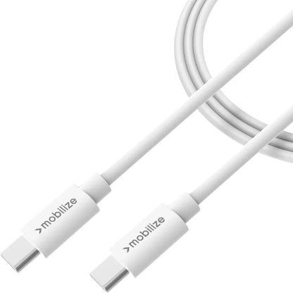 Mobilize Cable Usb-C To Usb-C 1M. 100W White - Essentify