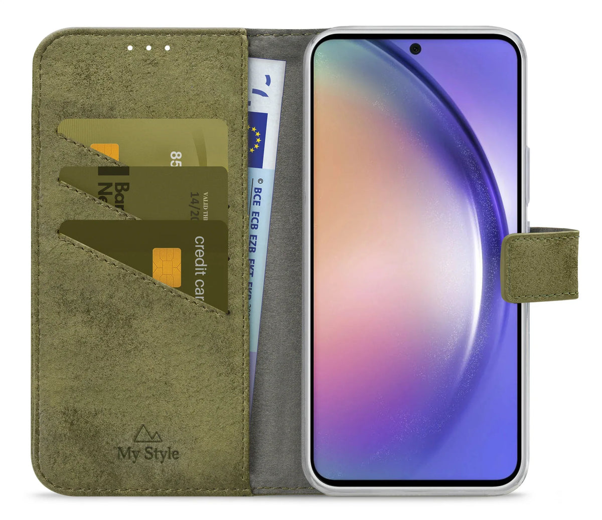 My Style Flex Wallet For Samsung Galaxy A54 5G Olive - Essentify