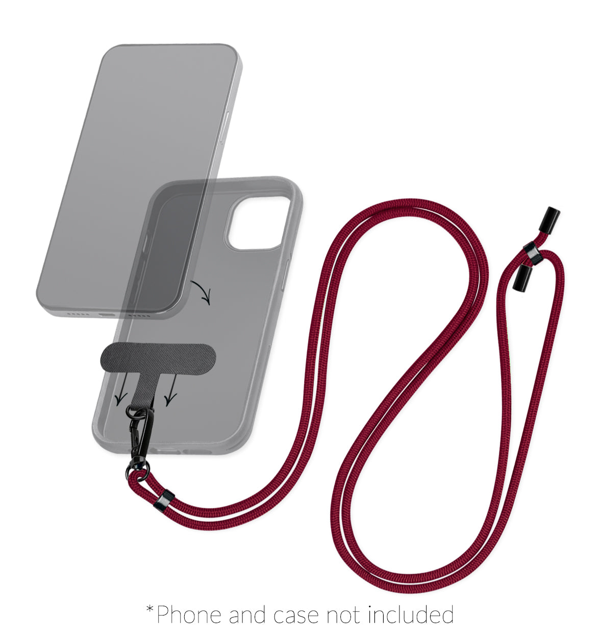 Mobilize Nylon Lanyard Bordeaux