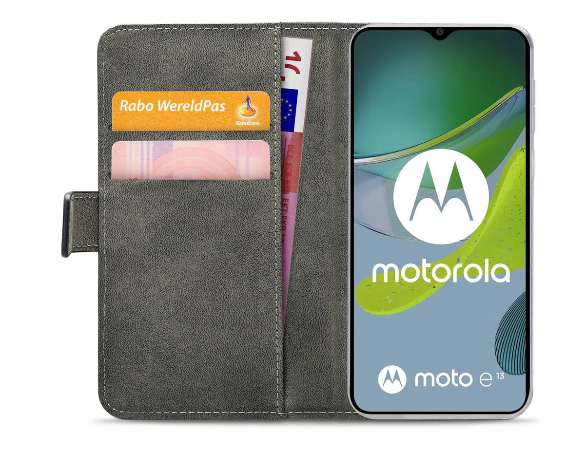 Mobilize Classic Gelly Wallet Book Case Motorola Moto E13 4G Black - Essentify