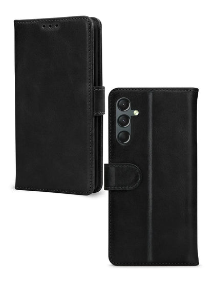 Mobilize Leather Wallet Samsung Galaxy A24 4G Black - Essentify