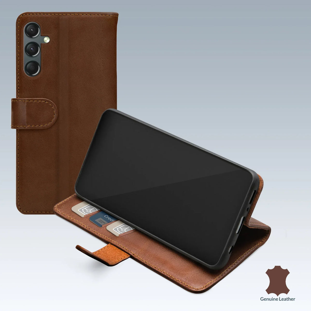 Mobilize Leather Wallet Samsung Galaxy A24 4G Brown - Essentify