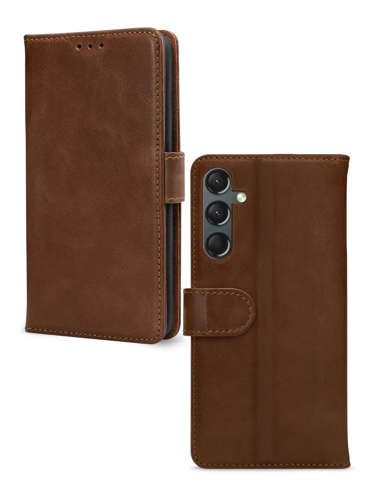Mobilize Leather Wallet Samsung Galaxy A24 4G Brown - Essentify