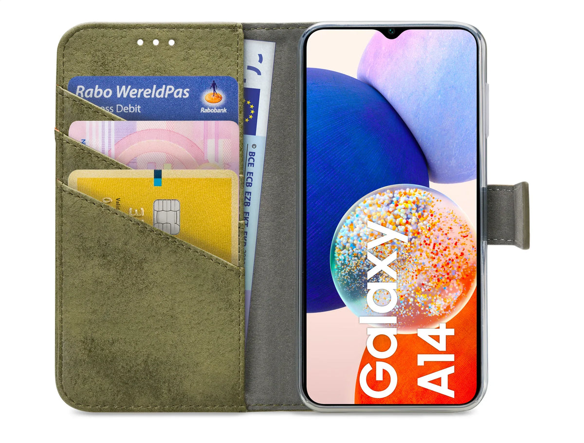My Style Flex Wallet For Samsung Galaxy A14 4G/5G Olive - Essentify