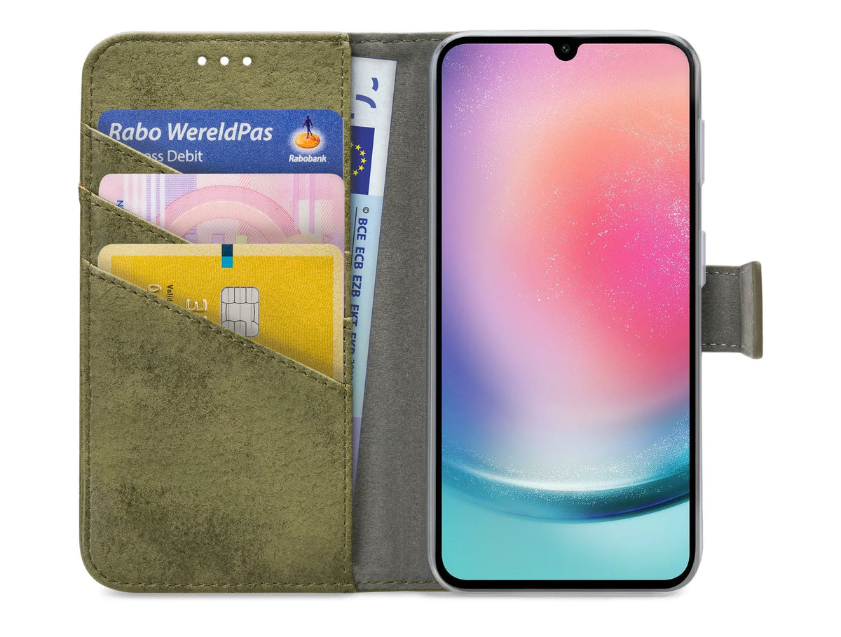 My Style Flex Wallet For Samsung Galaxy A24 4G Olive - Essentify