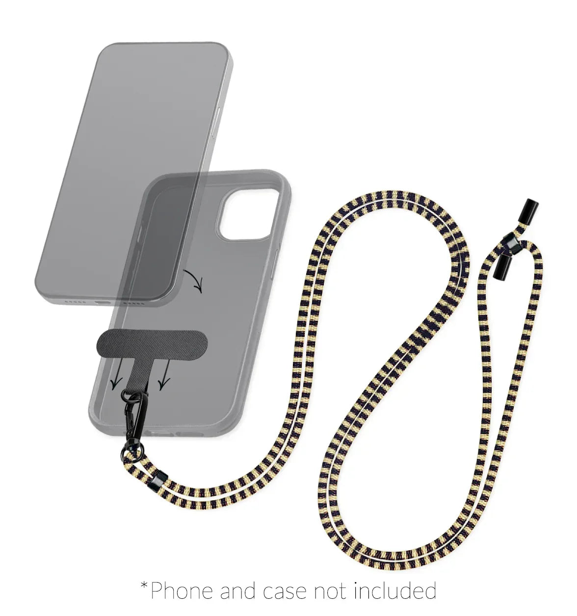 Mobilize Nylon Lanyard Blue/Beige - Essentify