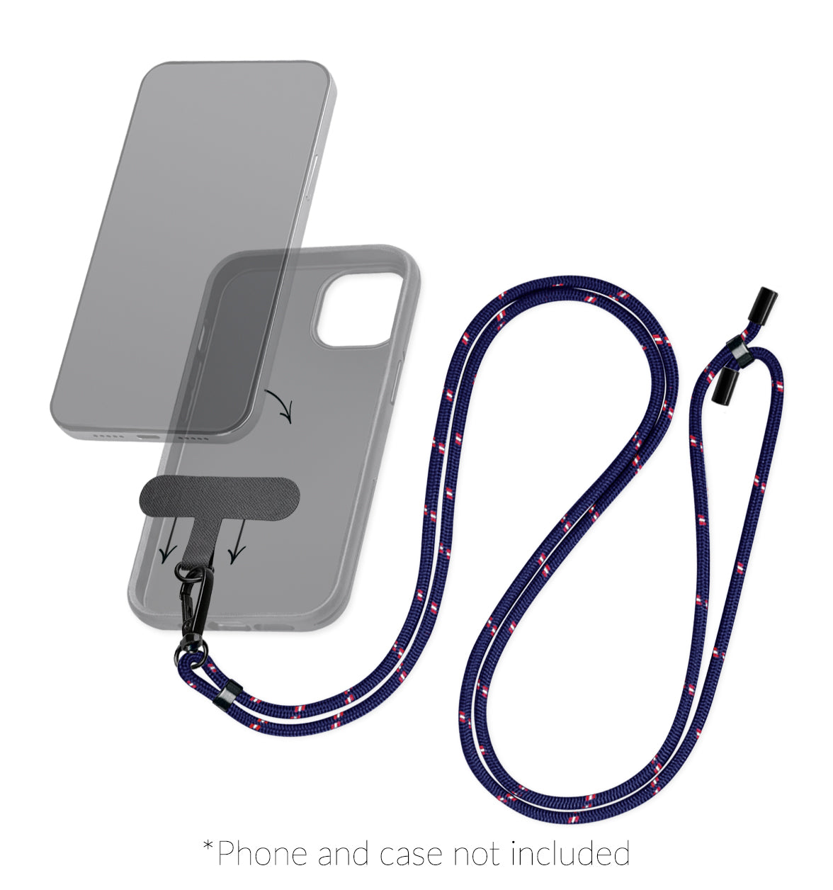Mobilize Nylon Lanyard Blue/Red