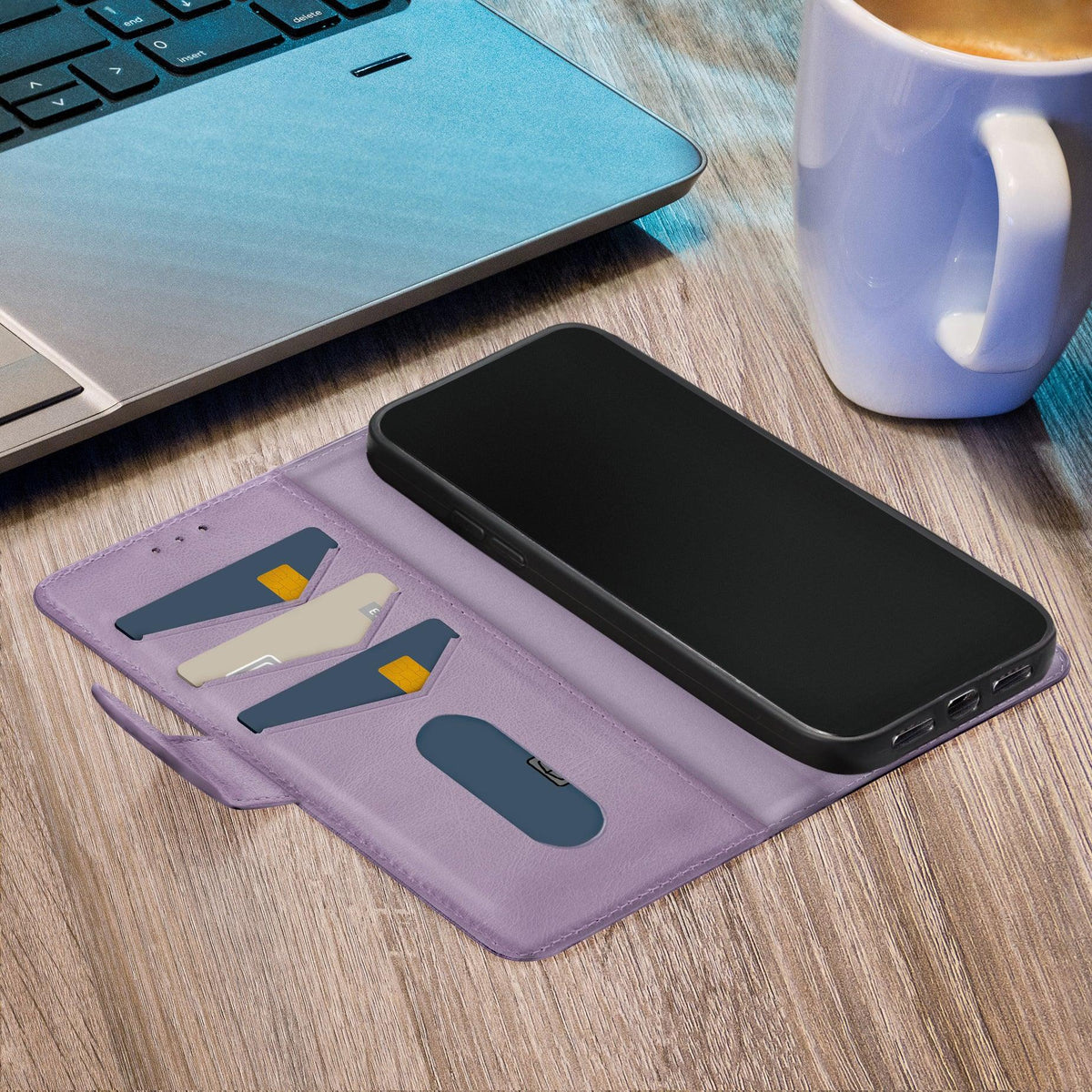 Mobilize Premium Gelly Wallet Book Case Samsung Galaxy A23 5G Purple - Essentify