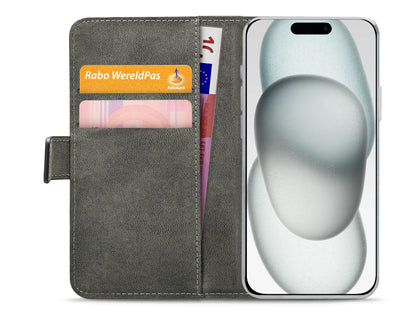 Mobilize Classic Gelly Wallet Book Case Apple Iphone 15 Plus Black - Essentify