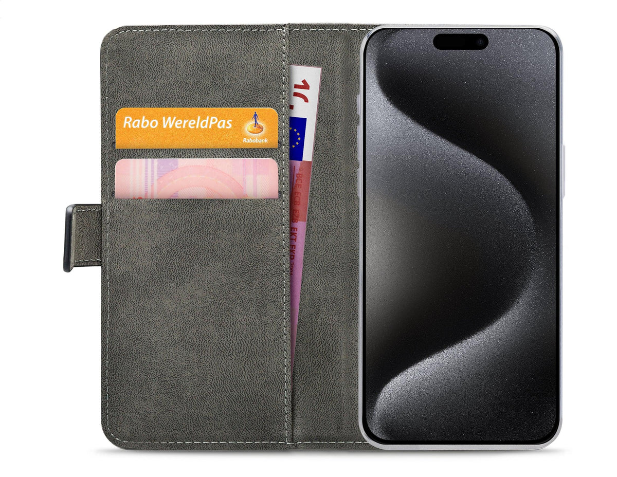 Mobilize Classic Gelly Wallet Book Case Apple Iphone 15 Pro Max Black - Essentify