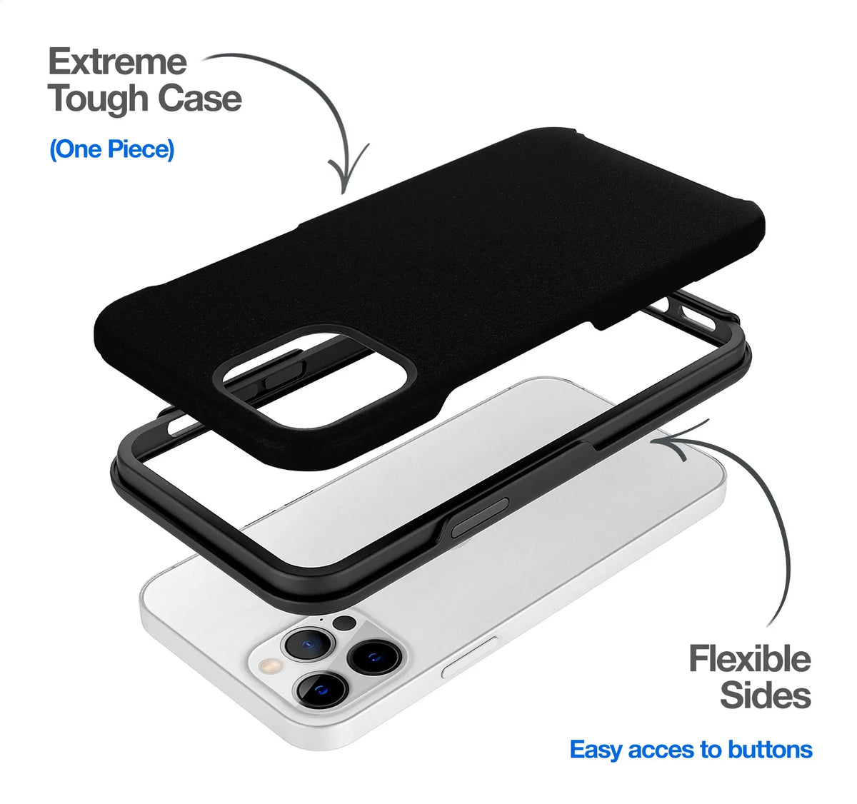 Mobilize Extreme Tough Case Apple Iphone 15 Pro Max Black - Essentify