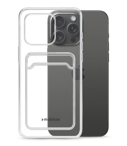 Mobilize Gelly Card Case Apple Iphone 15 Pro Max Clear - Essentify