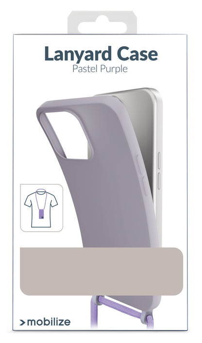 Mobilize Lanyard Gelly Case For Apple Iphone 15 Pro Max Pastel Purple