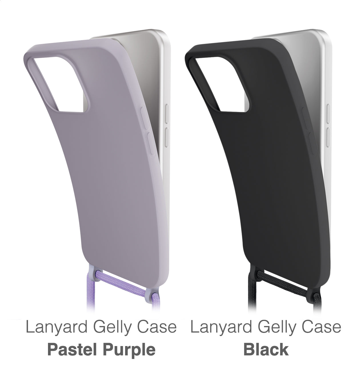 Mobilize Lanyard Gelly Case For Apple Iphone 15 Pro Max Pastel Purple