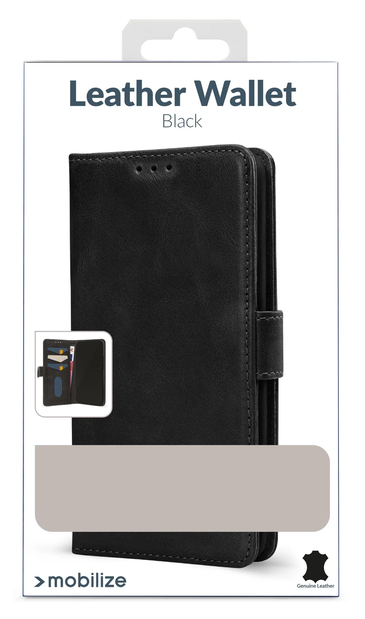 Mobilize Leather Wallet Apple Iphone 15 Pro Black - Essentify