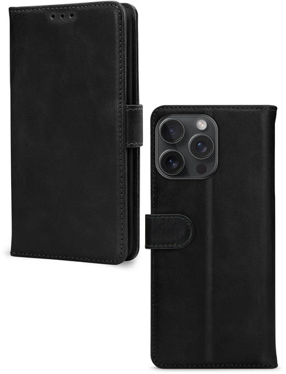 Mobilize Leather Wallet Apple Iphone 15 Pro Max Black