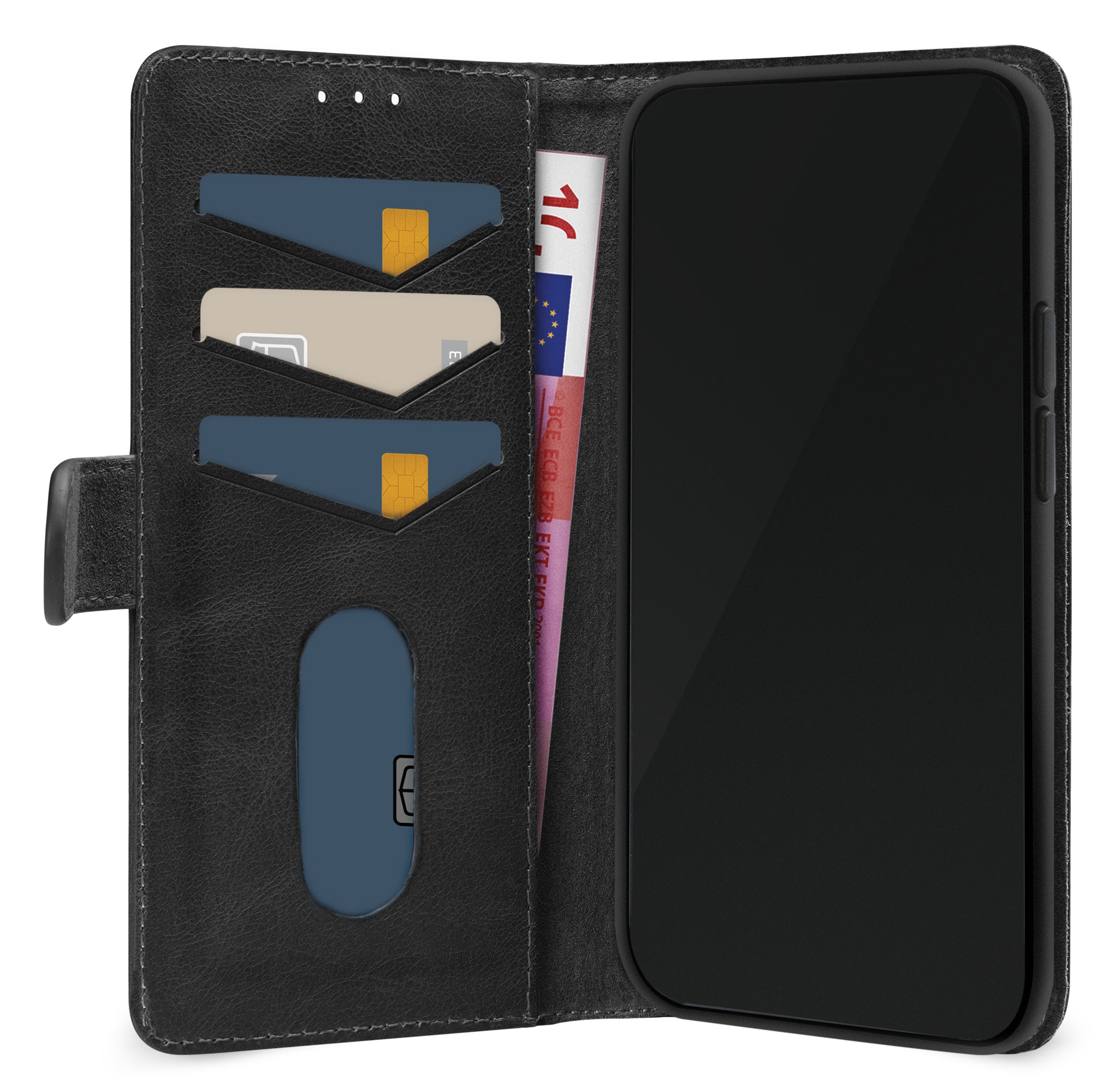Mobilize Leather Wallet Apple Iphone 15 Pro Max Black