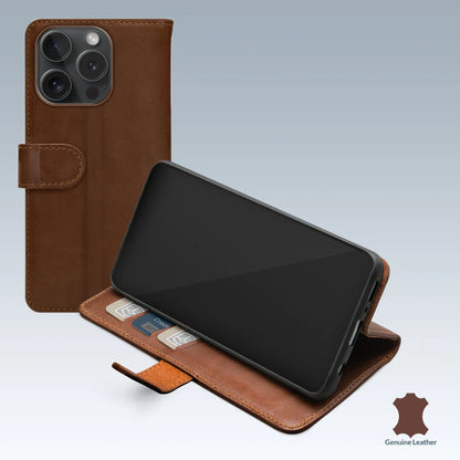 Mobilize Leather Wallet Apple Iphone 15 Pro Brown - Essentify
