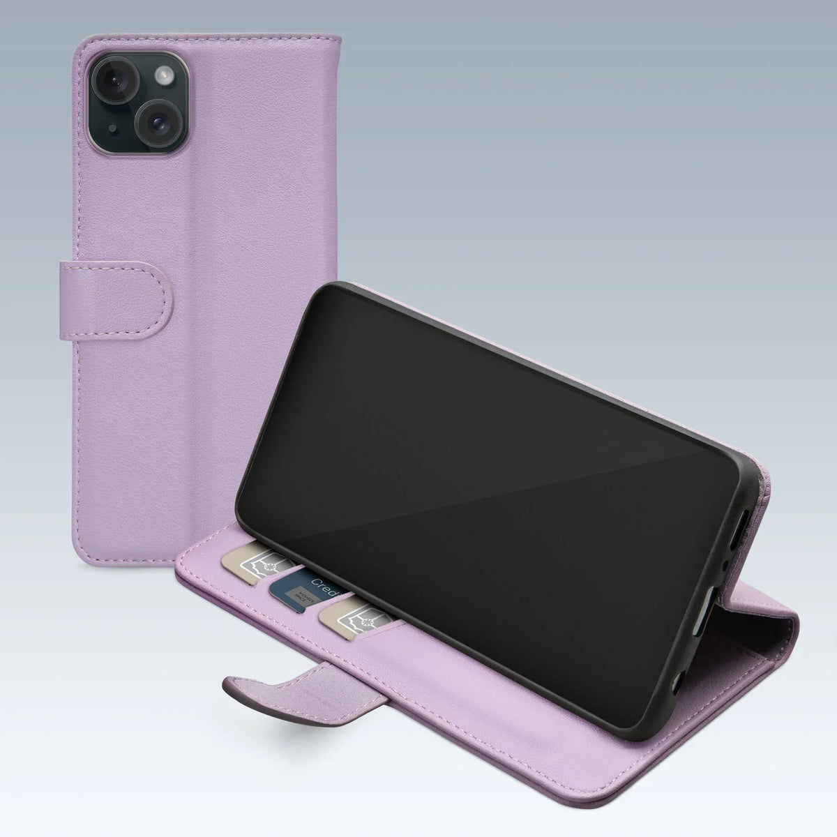 Mobilize Premium Gelly Wallet Book Case Apple Iphone 15 Plus Purple - Essentify