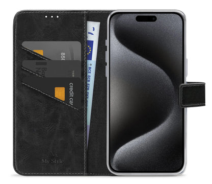 My Style Flex Wallet For Apple Iphone 15 Pro Max Black - Essentify