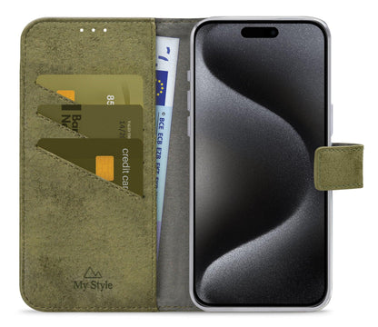 My Style Flex Wallet For Apple Iphone 15 Pro Max Olive - Essentify