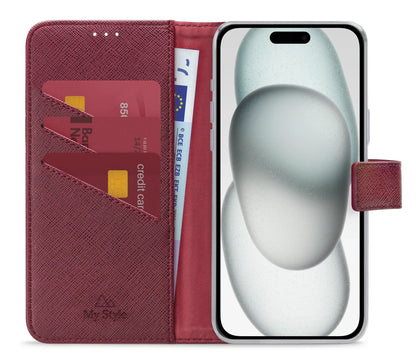 My Style Flex Wallet For Apple Iphone 15 Plus Bordeaux - Essentify
