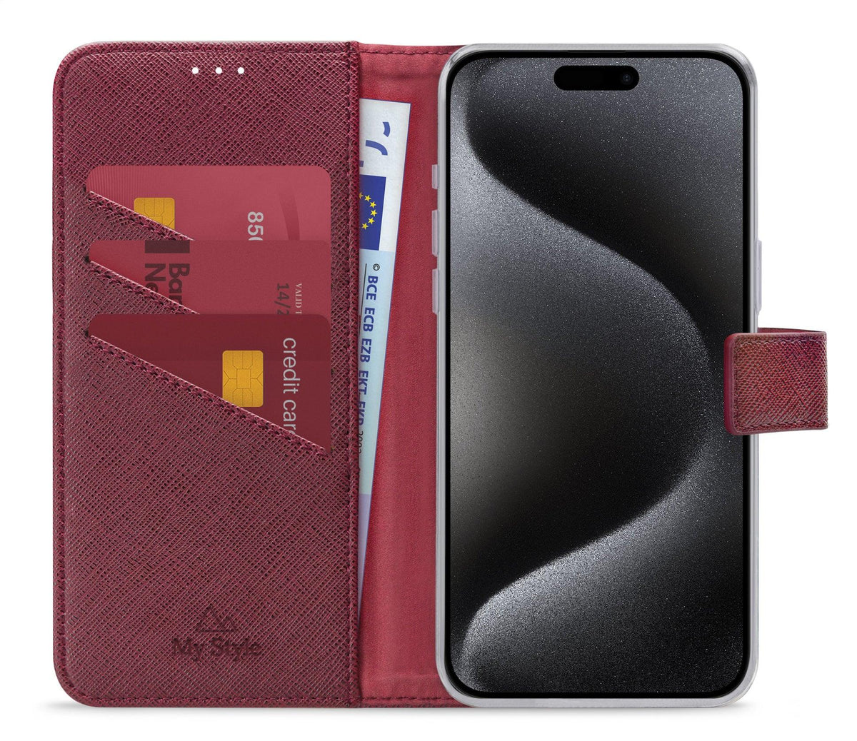 My Style Flex Wallet For Apple Iphone 15 Pro Max Bordeaux - Essentify