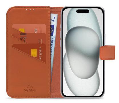 My Style Flex Wallet For Apple Iphone 15 Rust Red