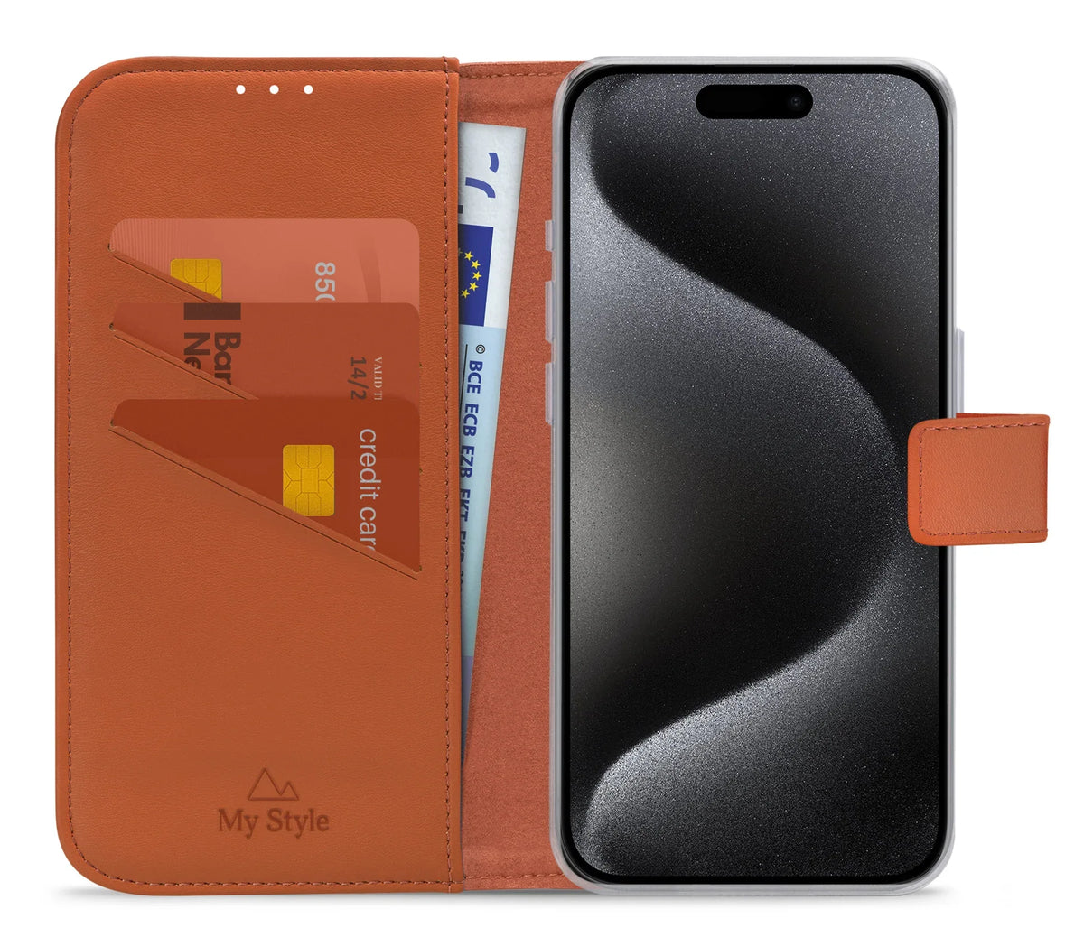 My Style Flex Wallet For Apple Iphone 15 Pro Rust Red - Essentify