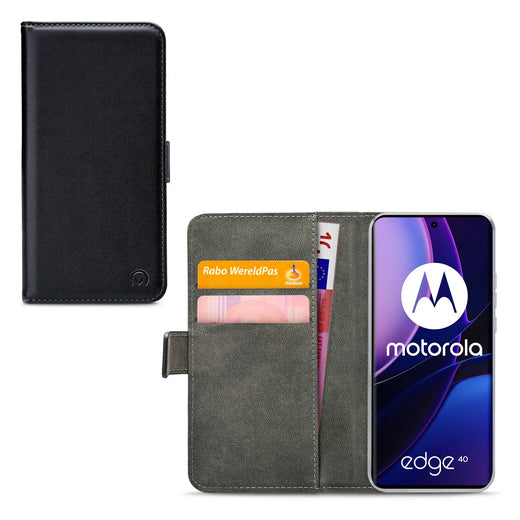 Mobilize Classic Gelly Wallet Book Case Motorola Edge 40 Black - Essentify