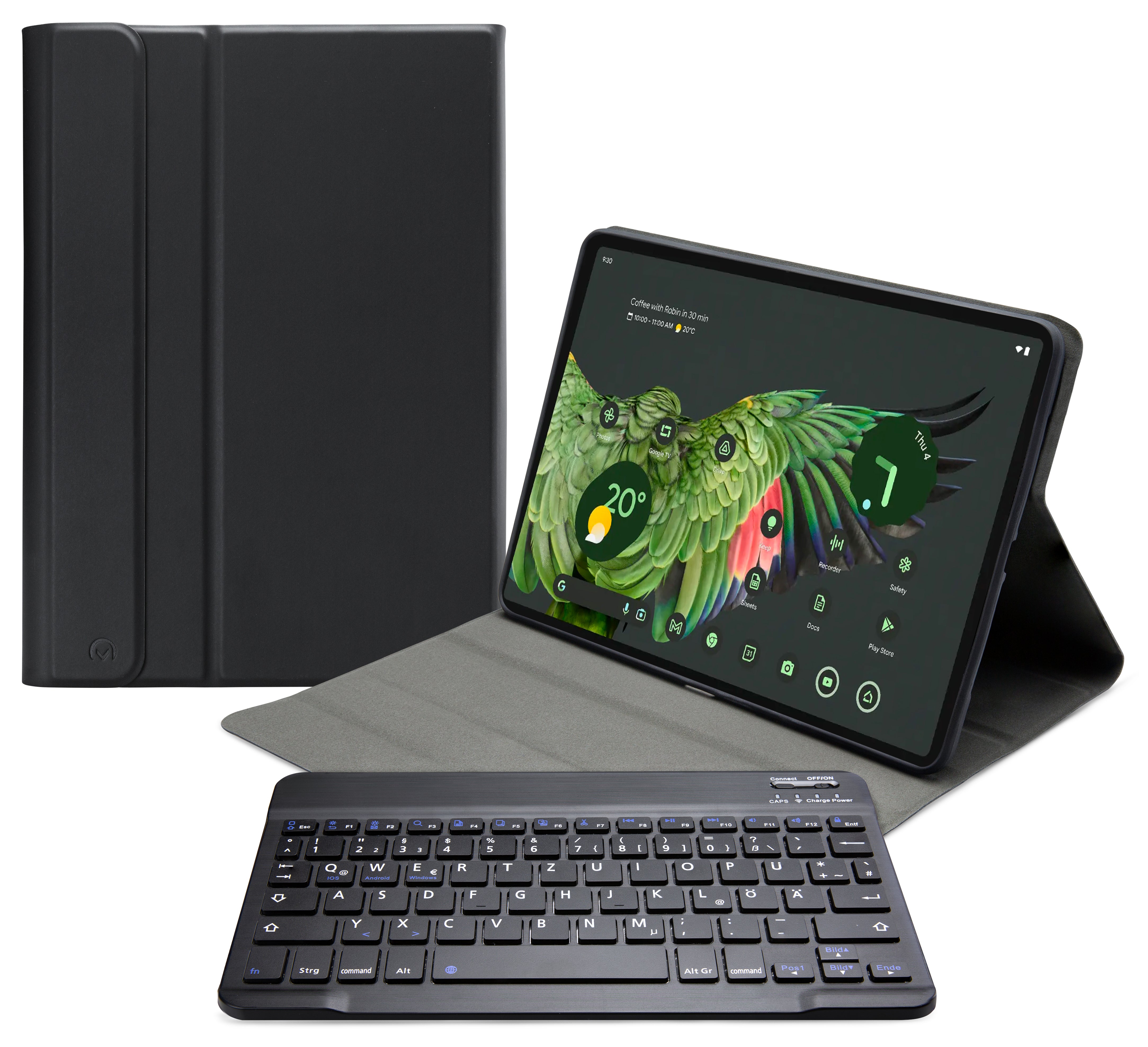 Mobilize Detachable Bluetooth Keyboard Case Google Pixel Tablet Black Qwertz