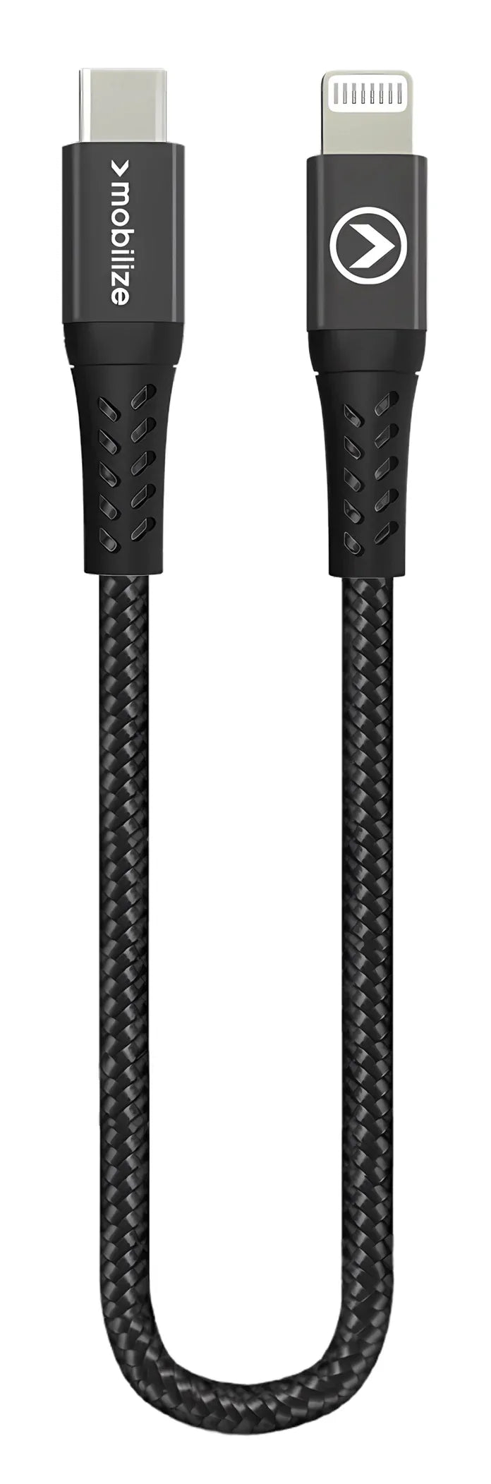 Mobilize Strong Nylon Cable Usb-C To Mfi Lighting 20Cm. 60W Black - Essentify