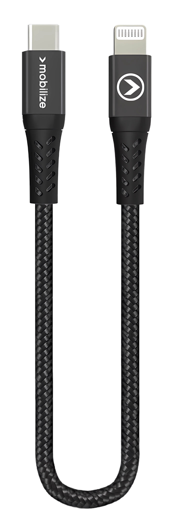 Mobilize Strong Nylon Cable Usb-C To Mfi Lighting 20Cm. 60W Black