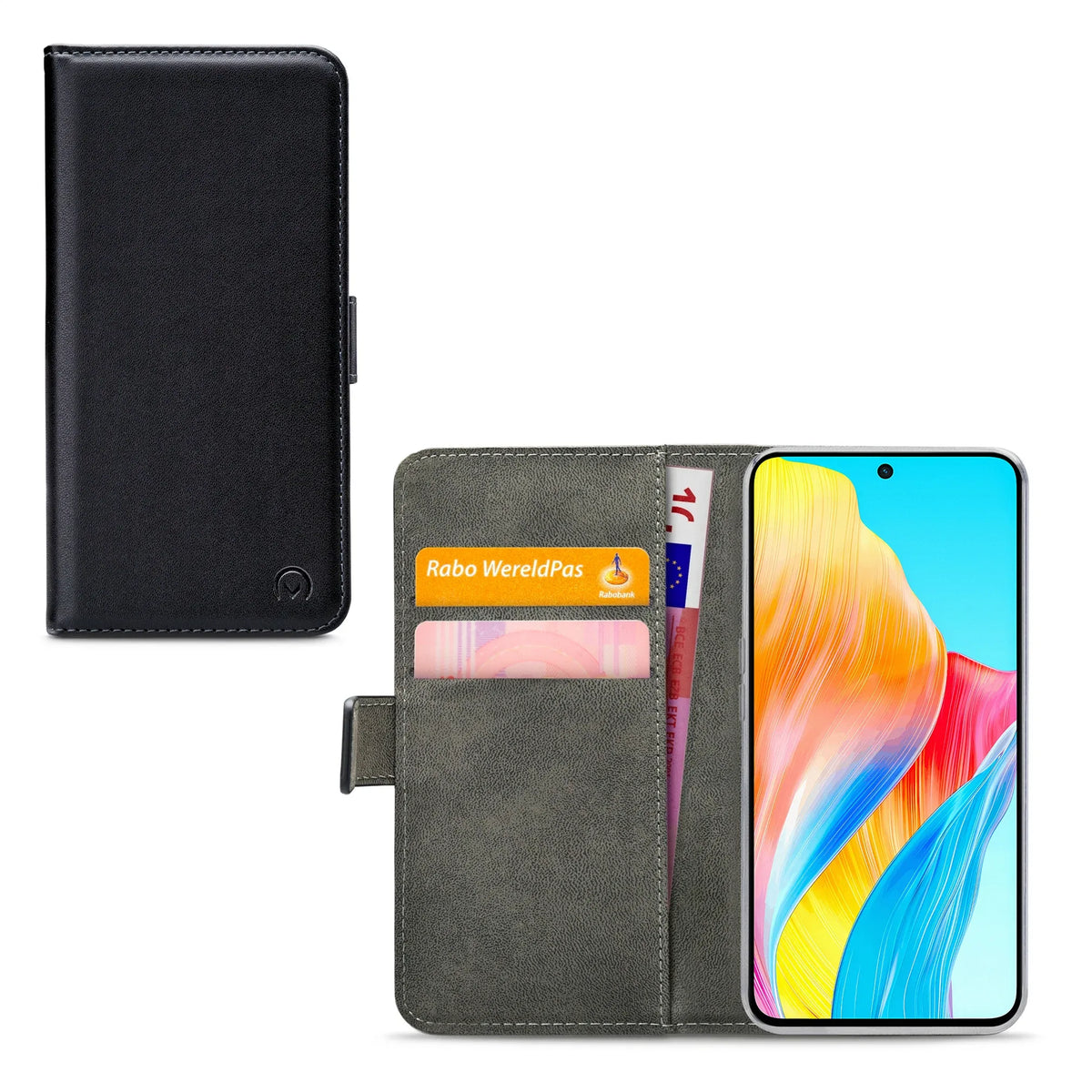 Mobilize Classic Gelly Wallet Book Case Oppo A98 5G Black - Essentify